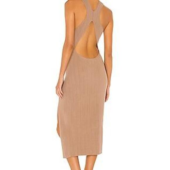 x REVOLVE Variegated Rib Bodycon Dress in Taupe - Picture 5 of 6
